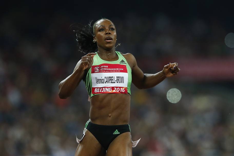 La giamaicana Veronica Campbell-Brown nei 200 metri femminili del IAAF World Challenge a Pechino (Getty Images)